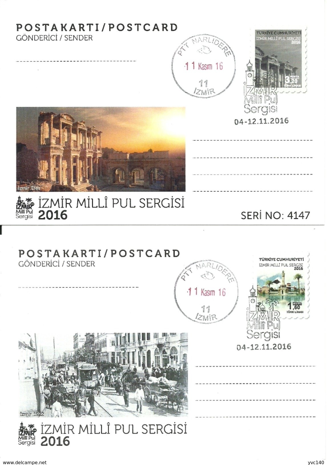 Turkey; 2016 "National Stamp Exhibition, Izmir" Special Portfolio - Postwaardestukken