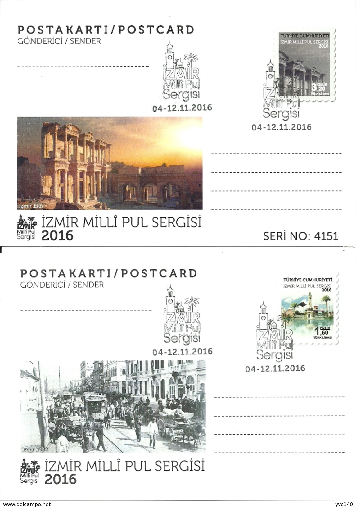 Turkey; 2016 "National Stamp Exhibition, Izmir" Special Portfolio - Ganzsachen