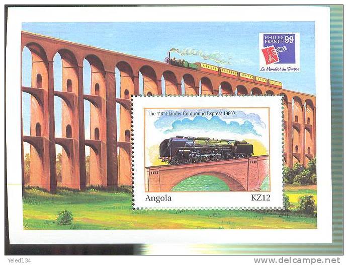 ANGOLA   1120  MINT NEVER HINGED SHEETS OF TRAINS   #  012-1   ( - Trains