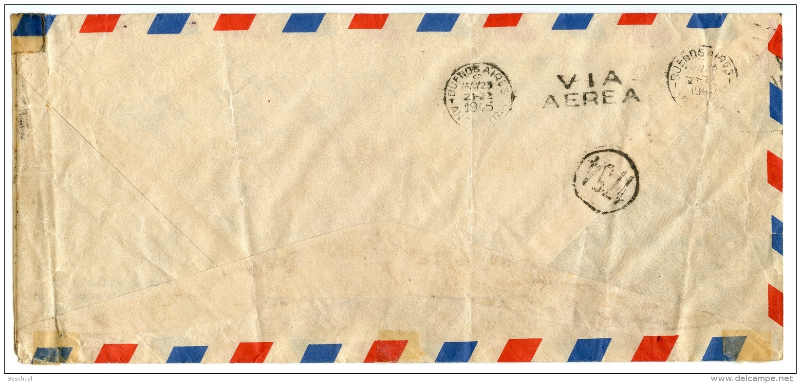 UNCIO Service Cover, 1945, Air Mail Envelope To Argentina, Gaines UNCIO/E.3(b) - VERY SCARCE UN HISTORY PIECE - Other & Unclassified