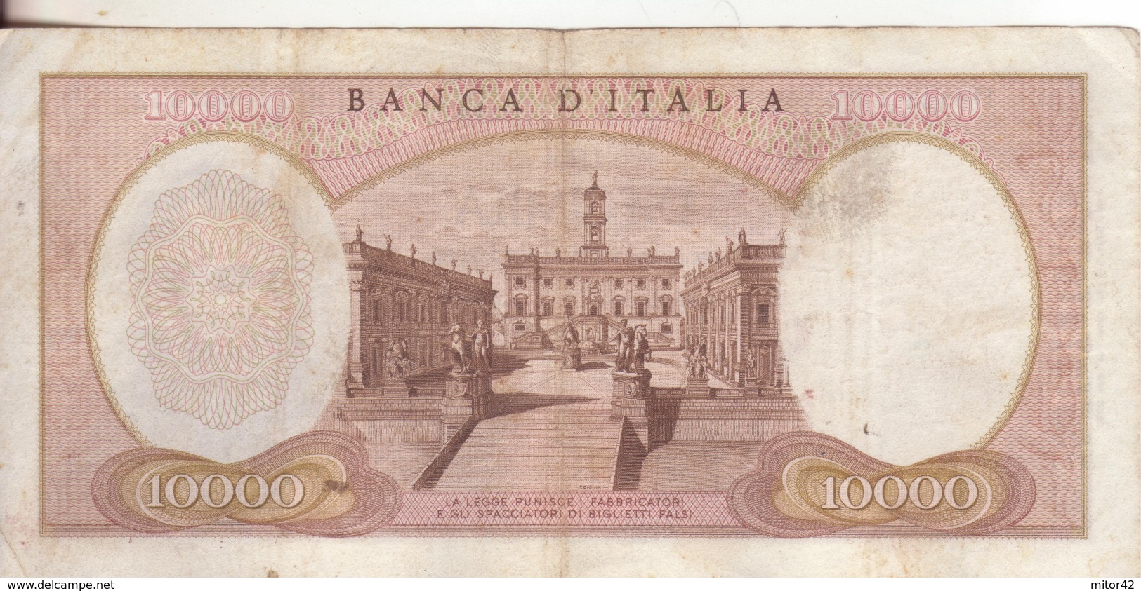 67*-Cartamoneta-Banconota Italia Repubblica Da L10.000 Michelangelo 27.7.64-Catalogata Rara-Condizione:Circolata - 10.000 Lire
