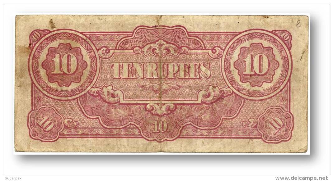 BURMA ( Now Myanmar ) - WWII - Japanese Occupation - 10 Rupees - ND ( 1942 - 44 ) - P 16.a - Serie BA - Myanmar