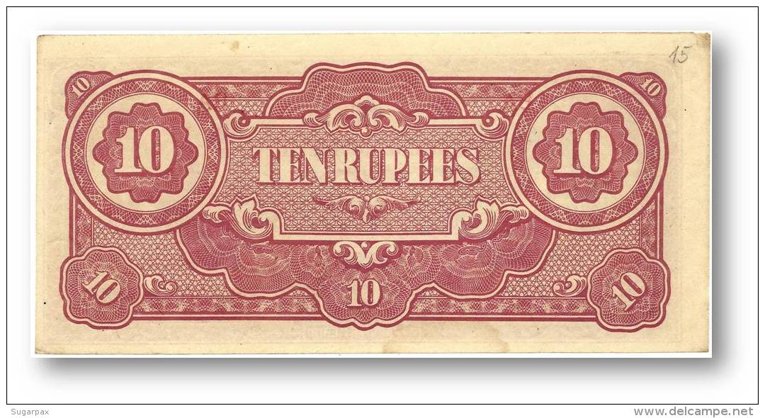 BURMA ( Now Myanmar ) - WWII - Japanese Occupation - 10 Rupees - ND ( 1942 - 44 ) - P 16.a - Serie BA - Myanmar