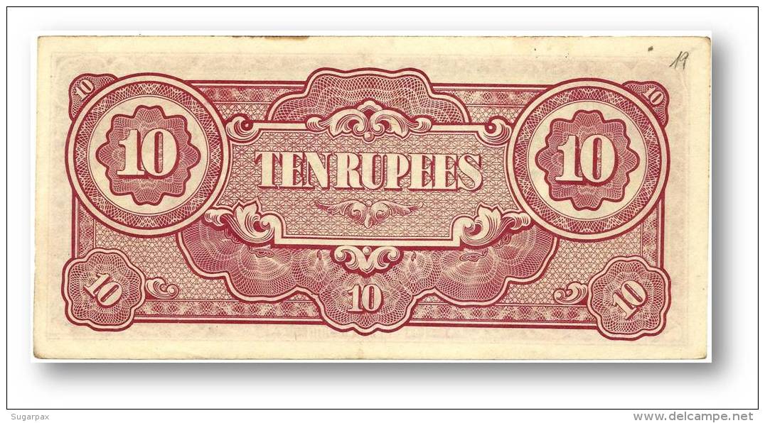 BURMA ( Now Myanmar ) - WWII - Japanese Occupation - 10 Rupees - ND ( 1942 - 44 ) - P 16.a - Serie BA - Myanmar