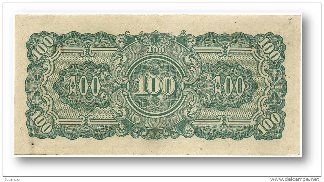 BURMA ( Now Myanmar ) - WWII - Japanese Occupation - 100 Rupees - ND ( 1944 ) - P 17.b - Serie BA - W/o Wmk - Myanmar