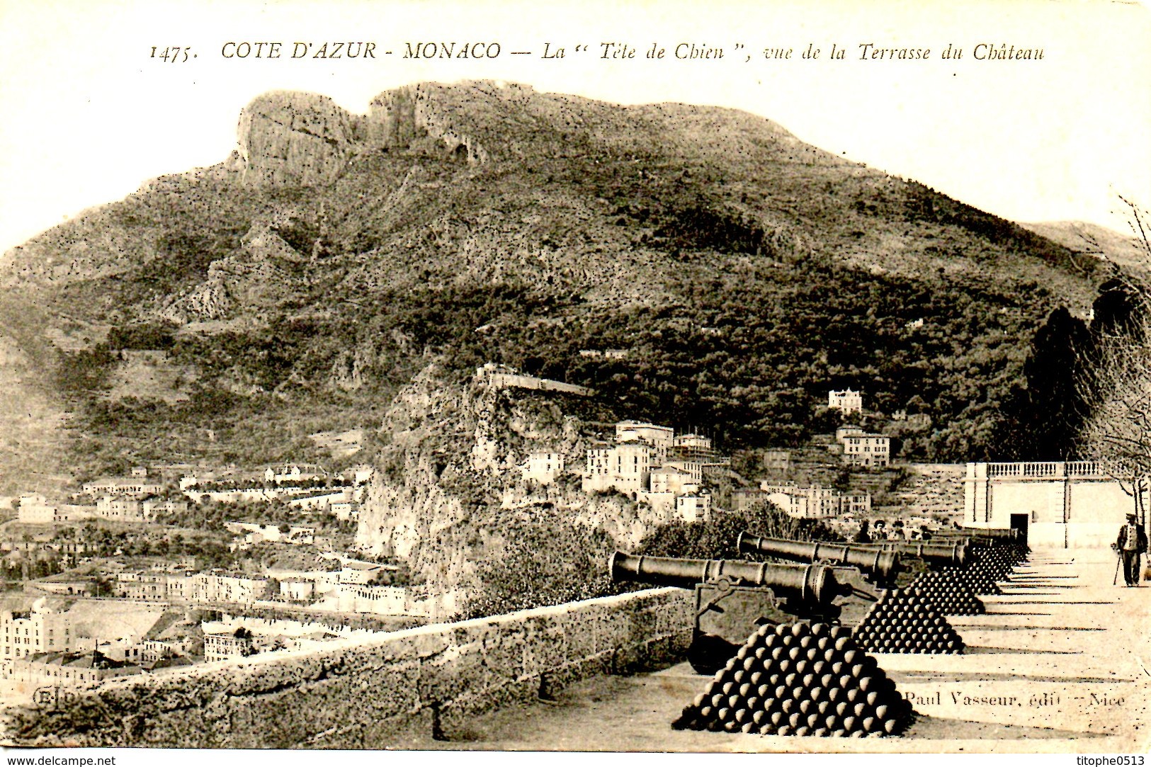 MONACO. Carte Postale Neuve. La "Tête De Chien" Vue De La Terrasse Du Château. - Les Terrasses