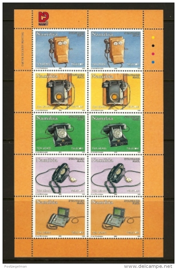 NAMIBIA, 2002, MNH  Miniature Sheet Stamps, 2 Off Nampost,  Sams 400-409  #8020 - Namibia (1990- ...)