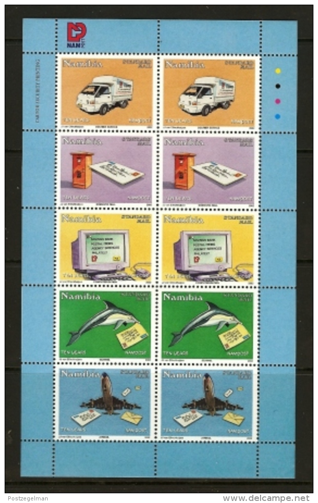 NAMIBIA, 2002, MNH  Miniature Sheet Stamps, 2 Off Nampost,  Sams 400-409  #8020 - Namibia (1990- ...)