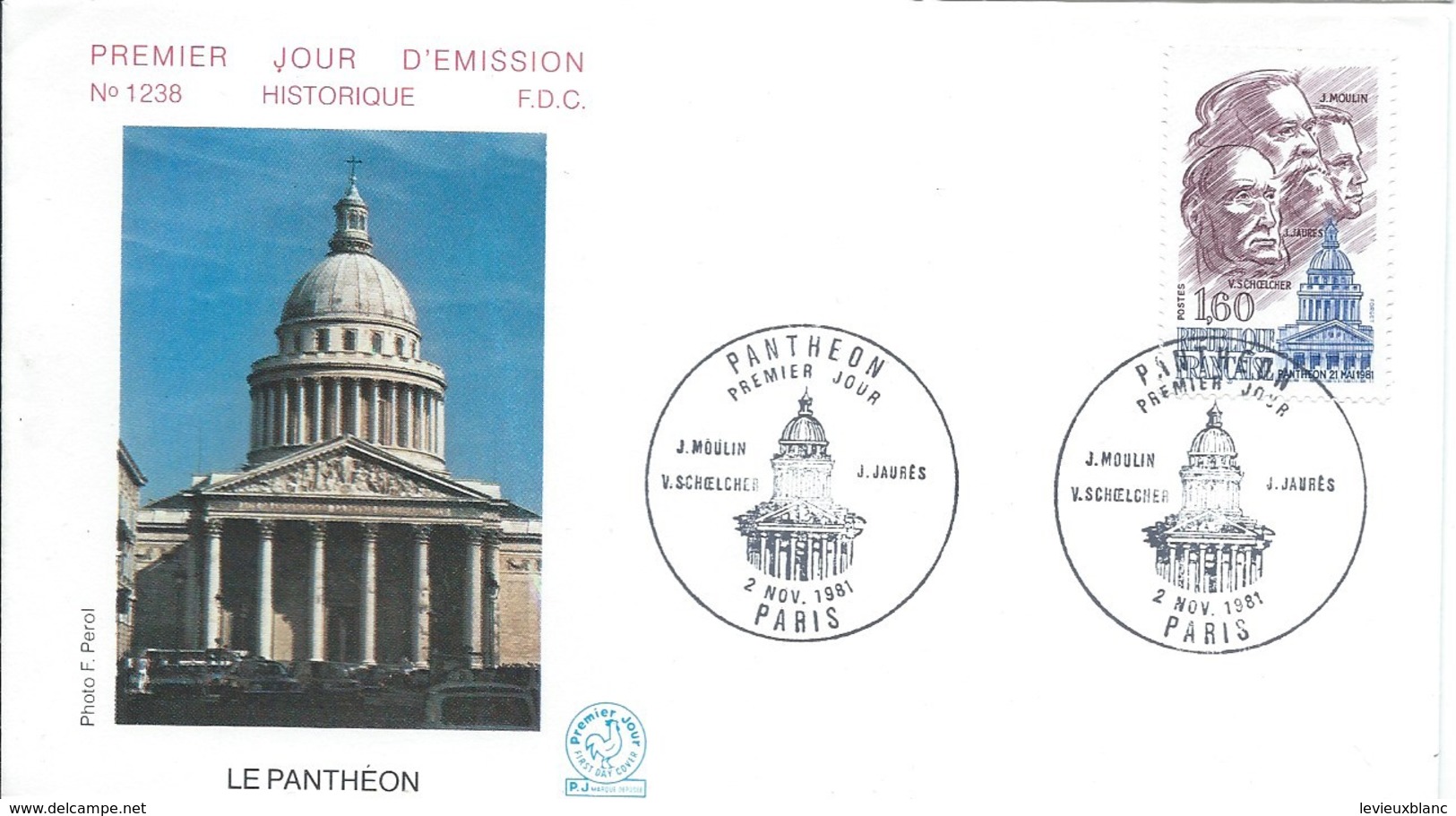 Enveloppe Premier Jour D'émission/Le Panthéon/Paris/Seine/1981   PJE87 - Autres & Non Classés