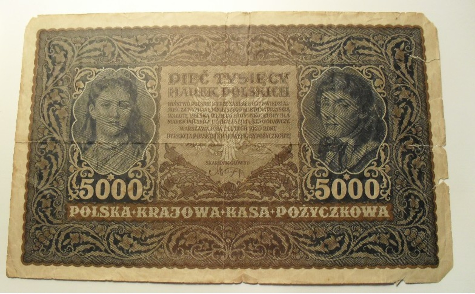1920 - Pologne - Poland - 5000 MAREK, III SERJA A N° 606395 - Poland