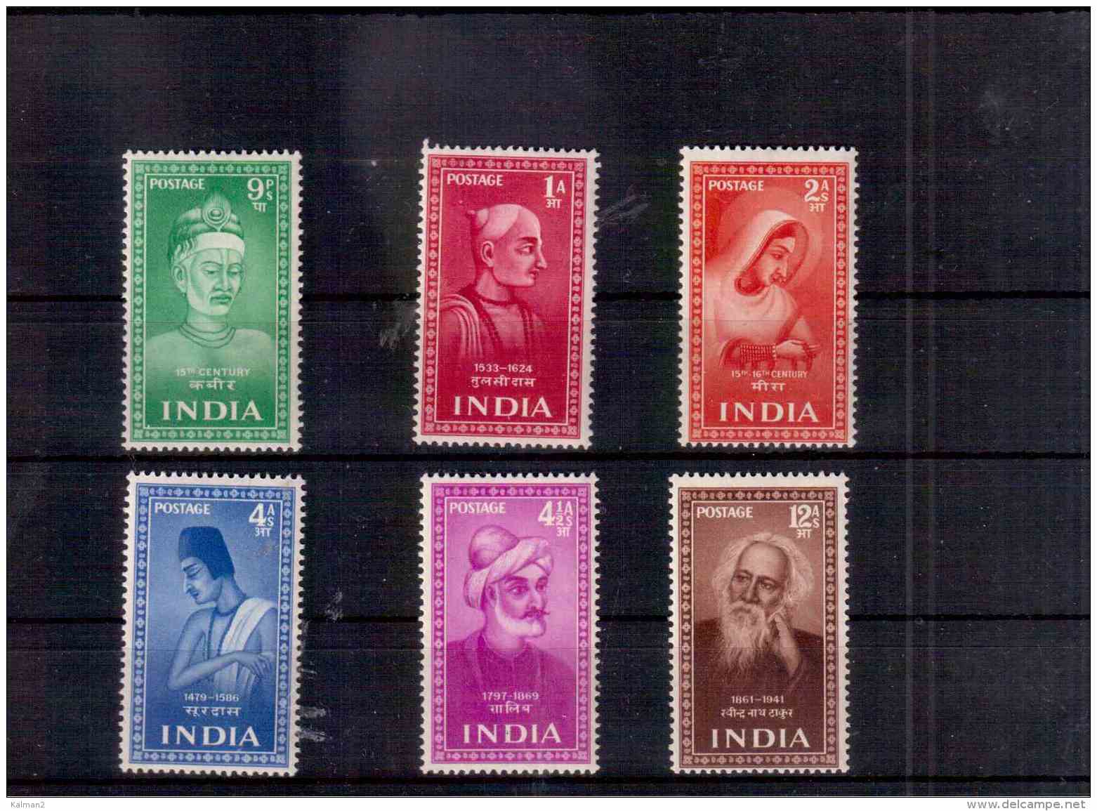 D66  -  INDIA   -  COMPLETE  MINT * LH    SET - Y.T. NR. 37/42  ( HINGED) - Nuovi