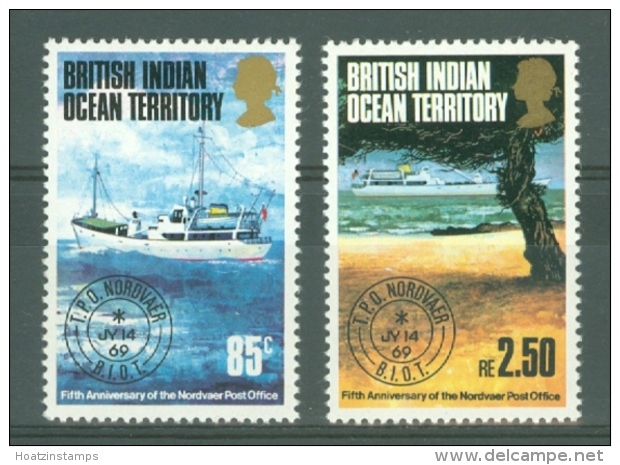 British Indian Territory (BIOT): 1974   Fifth Anniv Of 'Nordvaer' Travelling Post Office   MH - Brits Indische Oceaanterritorium