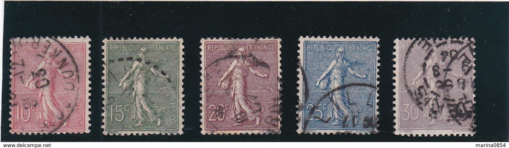 F14 - YT N° 129 à 133 (oblitérés) - Used Stamps