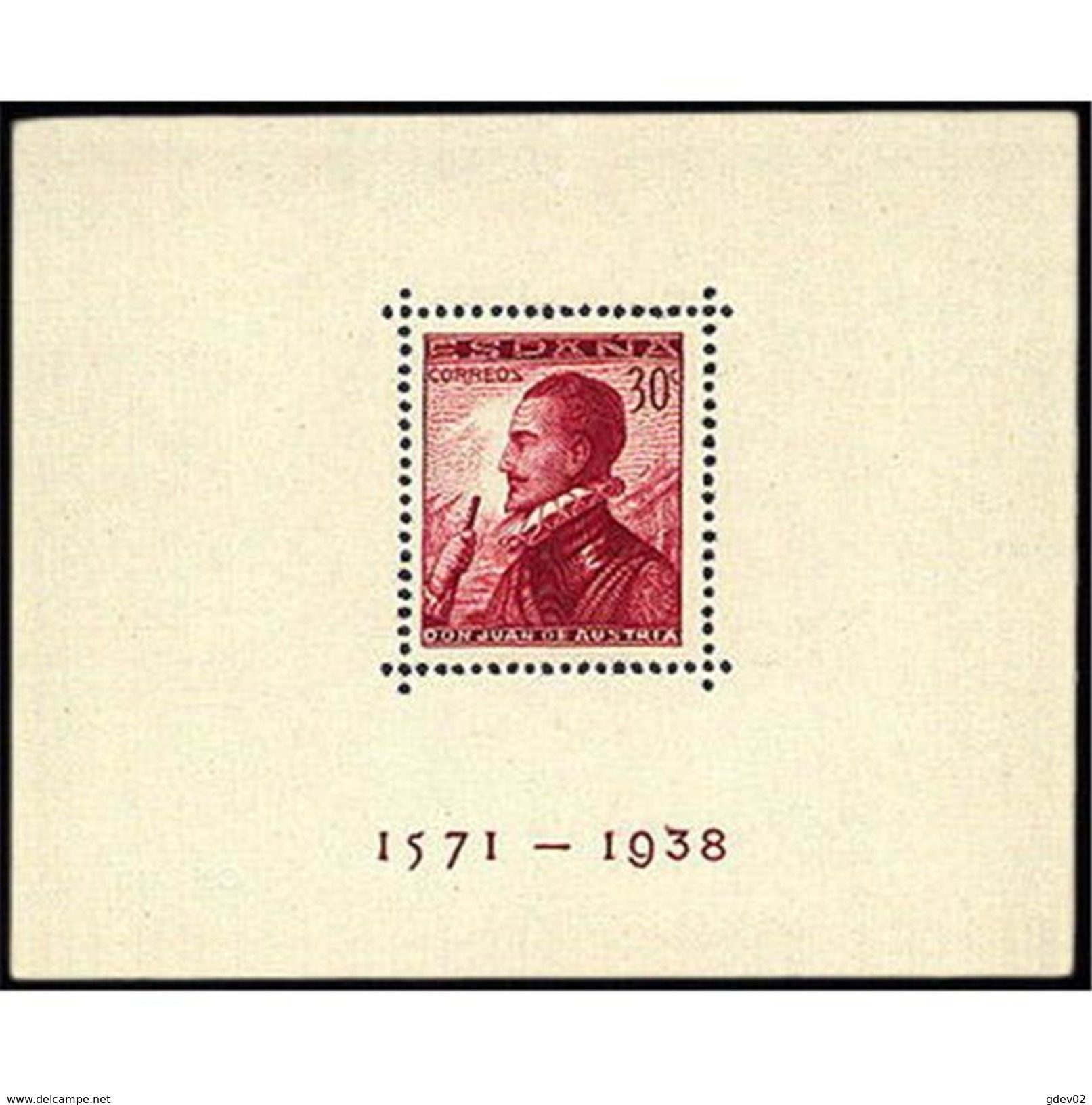 ES862SA862-LAB3658TAN.Spain.Esgane .Don Juan De Ausrtria.BATALLA DE LEPANTO.1938.(Ed 862**) - Nuevos