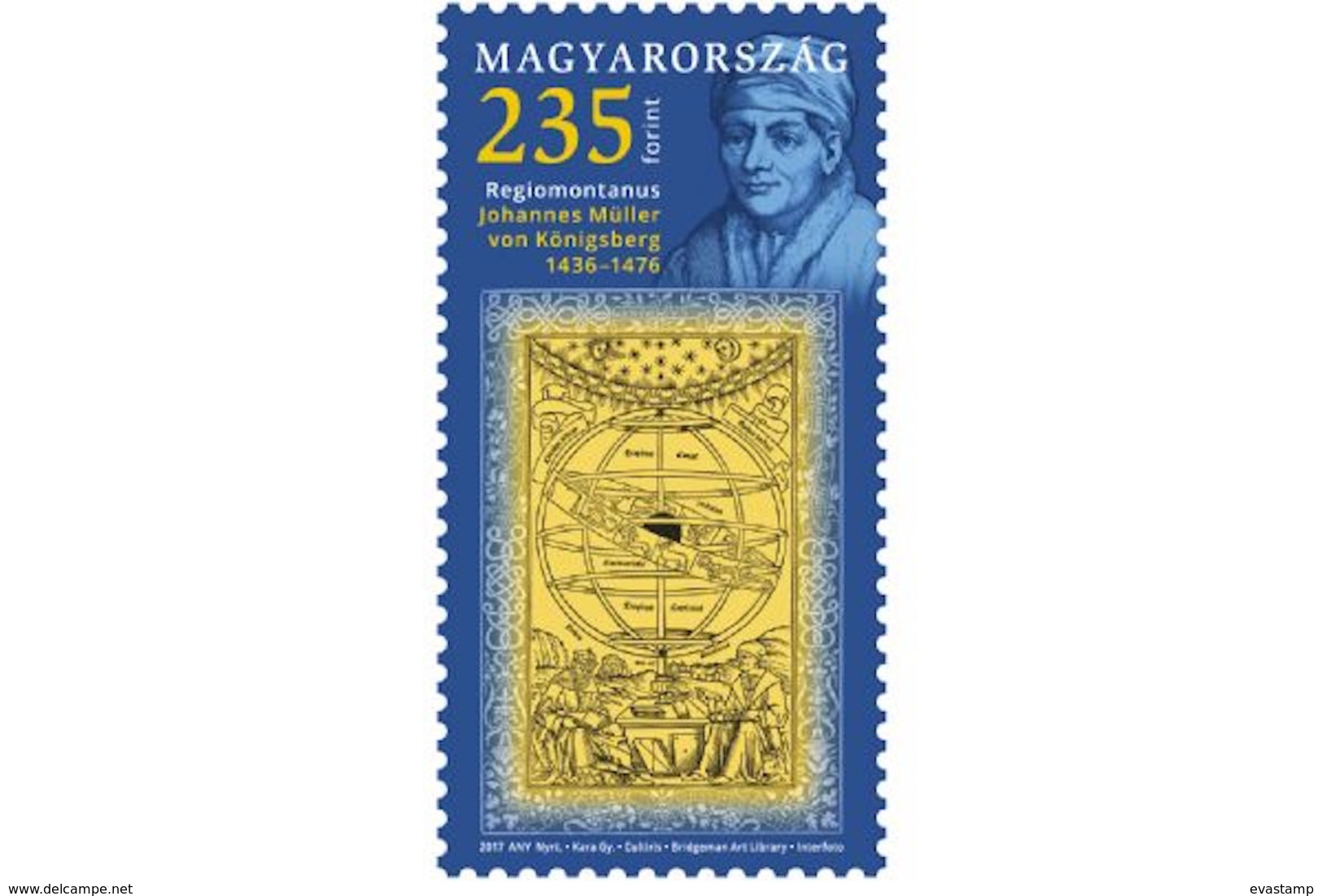 HUNGARY - 2017. Regiomontanus / Mathematician, Astronomer,astrologer   MNH!!! - Astronomie