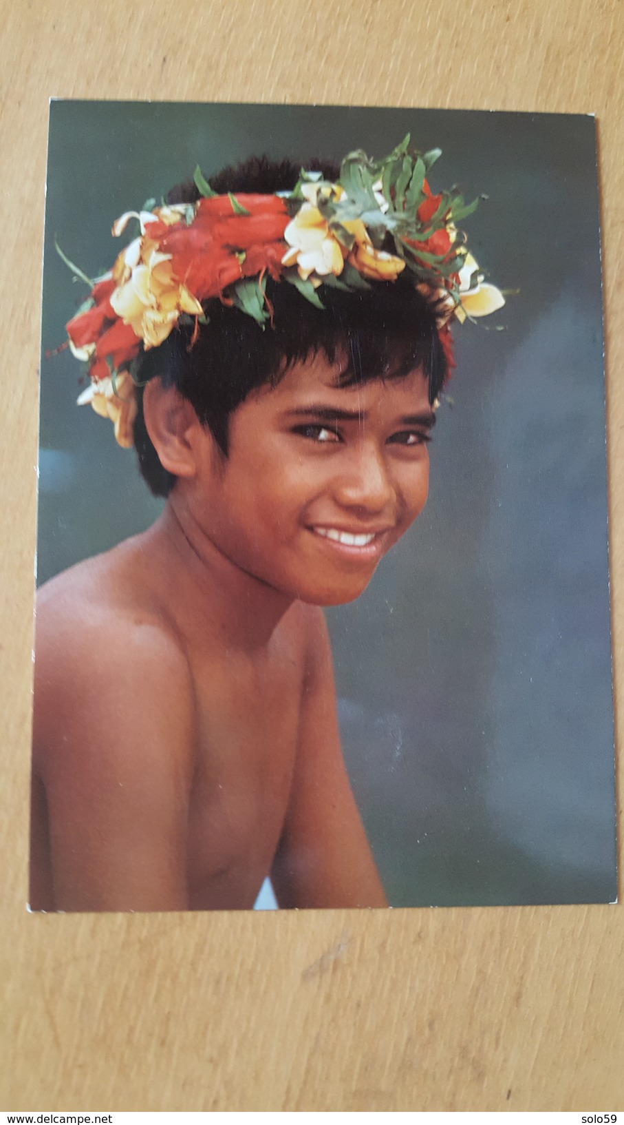 TAHITI PORTRAIT D'UN GARCON Carte Postale Neuve Années 70 Très Bon état Dos Partagé - French Polynesia