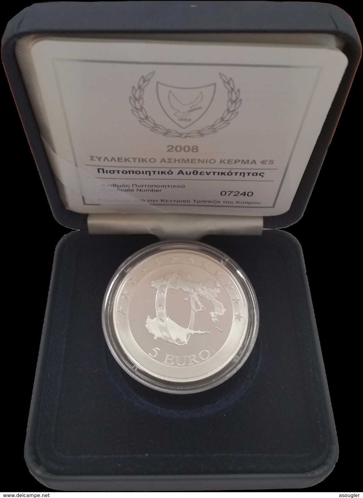 Cyprus (GREECE ) 5 Euro Silver PROOF 2008 EMU - Cyprus