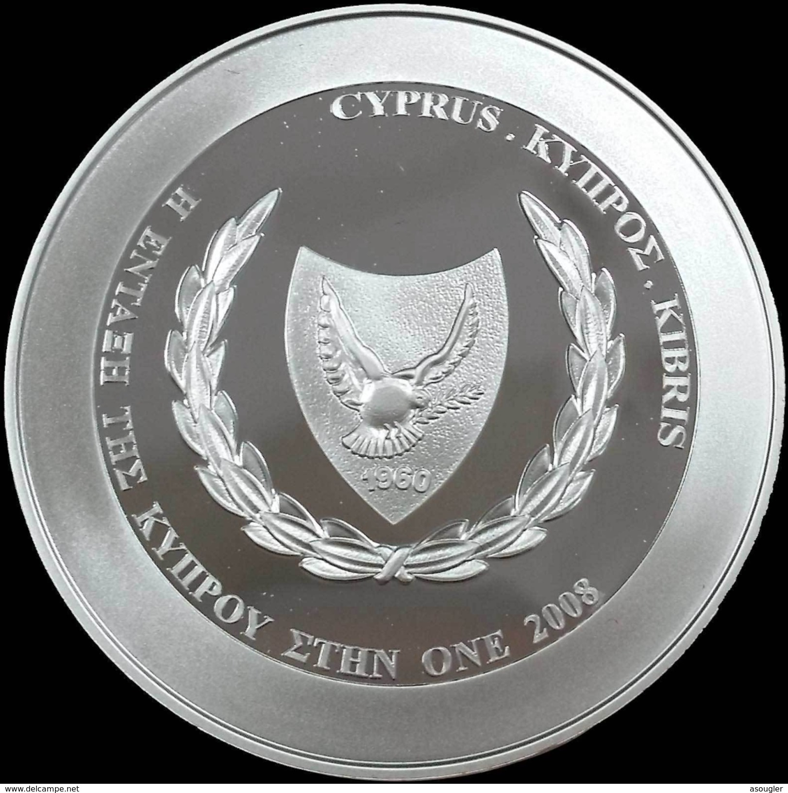 Cyprus (GREECE ) 5 Euro Silver PROOF 2008 EMU - Zypern
