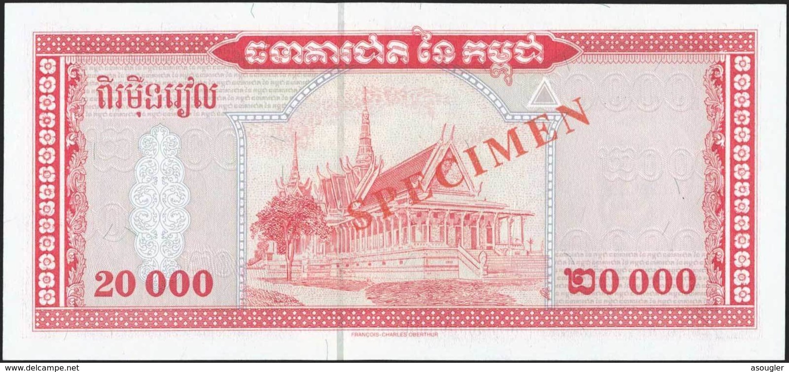 CAMBODIA 20000 Riels 1995 SPECIMEN P-48s UNC - Ficción & Especímenes