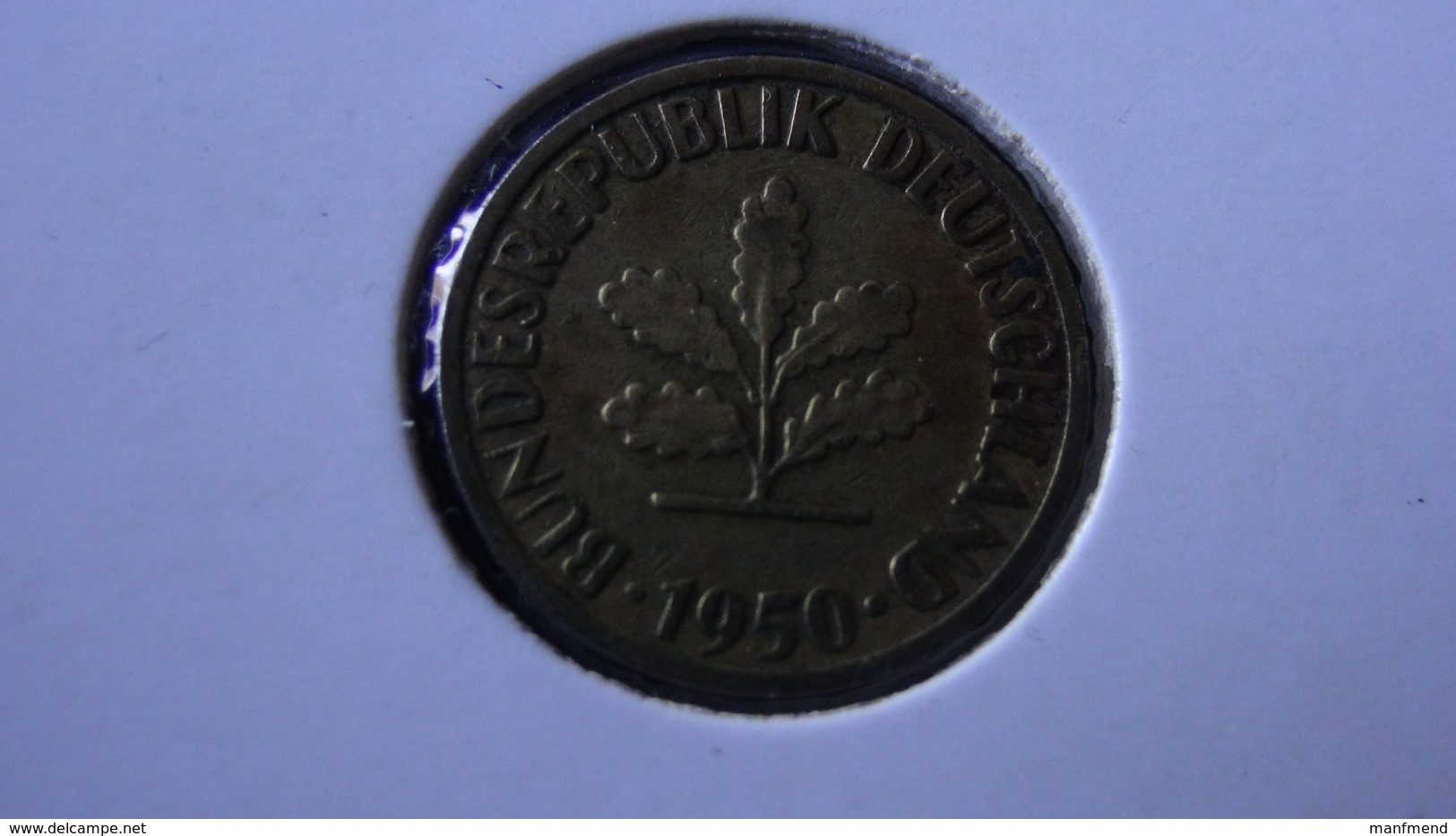 Germany - 1950 - KM 107 - 5 Pfennig - Mintmark "G" - Karlsruhe - VF - Look Scans - 5 Pfennig