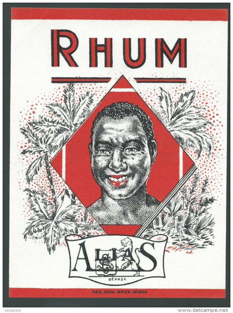 Ancienne étiquette  Vieux  Alias "visage Homme" - Rhum