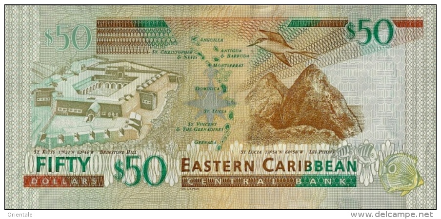 EAST CARIBBEAN STATES P. 54b 50 D 2015 UNC - Caraïbes Orientales