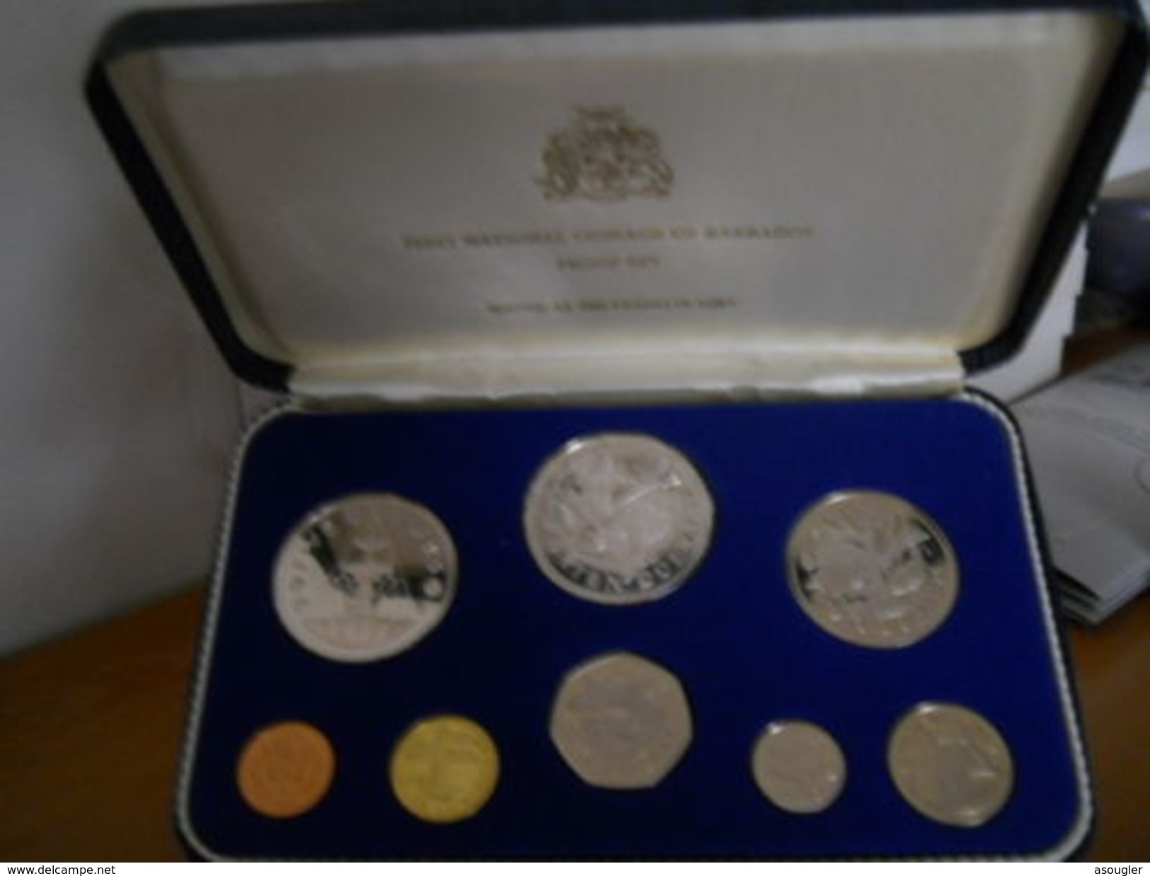 BARBADOS SILVER PROOF SET DOLLARS 1973 - Barbados