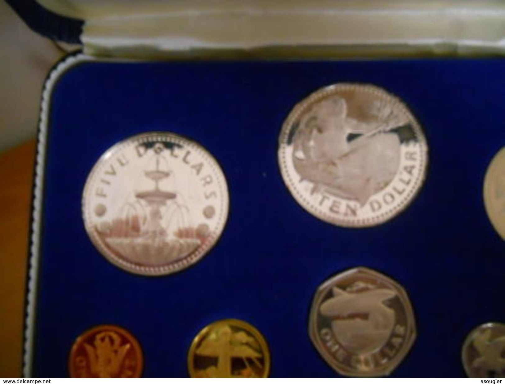 BARBADOS SILVER PROOF SET DOLLARS 1973 - Barbades