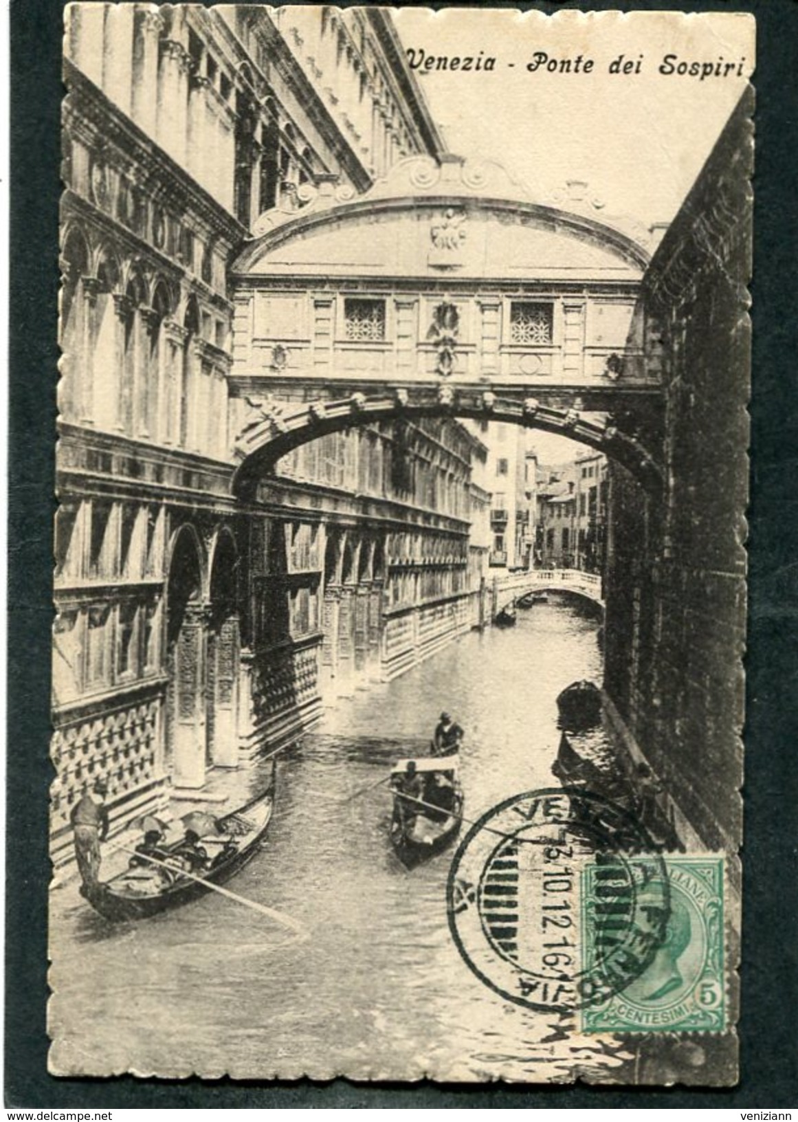 CPA - VENEZIA - Ponte Dei Sospiri, Animé - Gondoles - Venezia (Venice)