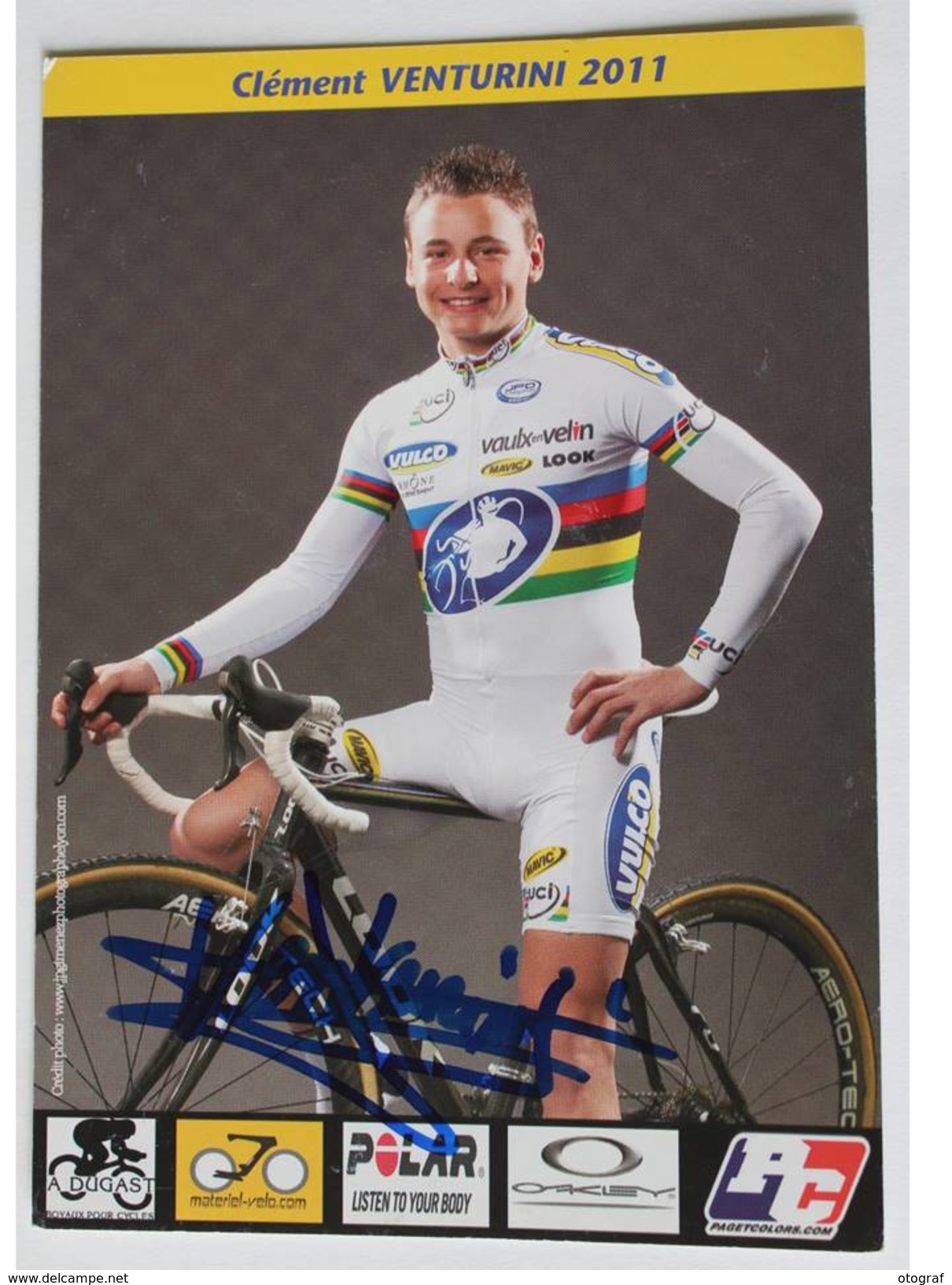 Cyclisme - Clément VENTURINI - Dédicace - Hand Signed - Autographe Authentique  - - Cycling