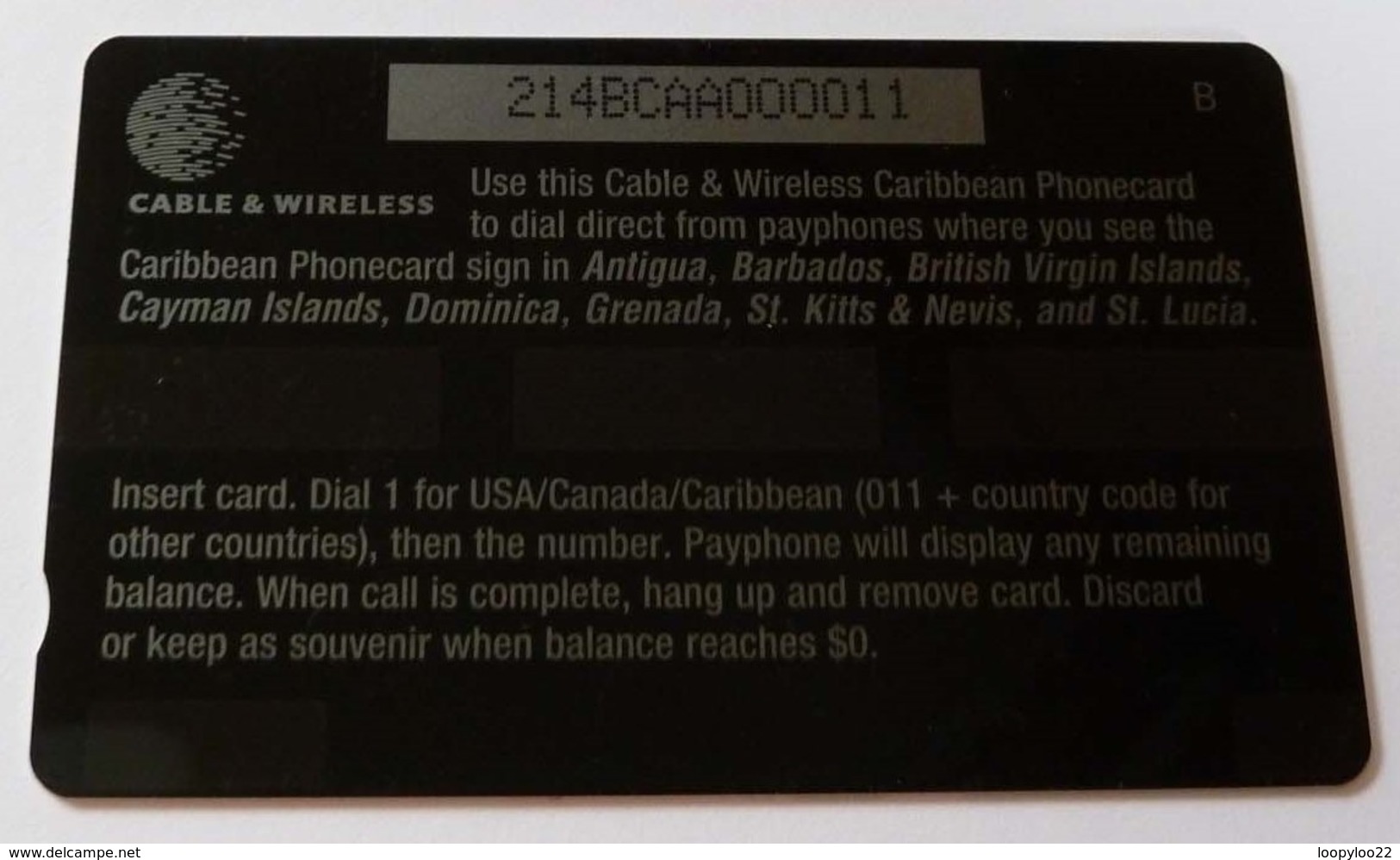 CARIBBEAN GENERAL - Cable & Wireless - $10 - Lizard - Mint - Rare Control - Antillas (Otros)