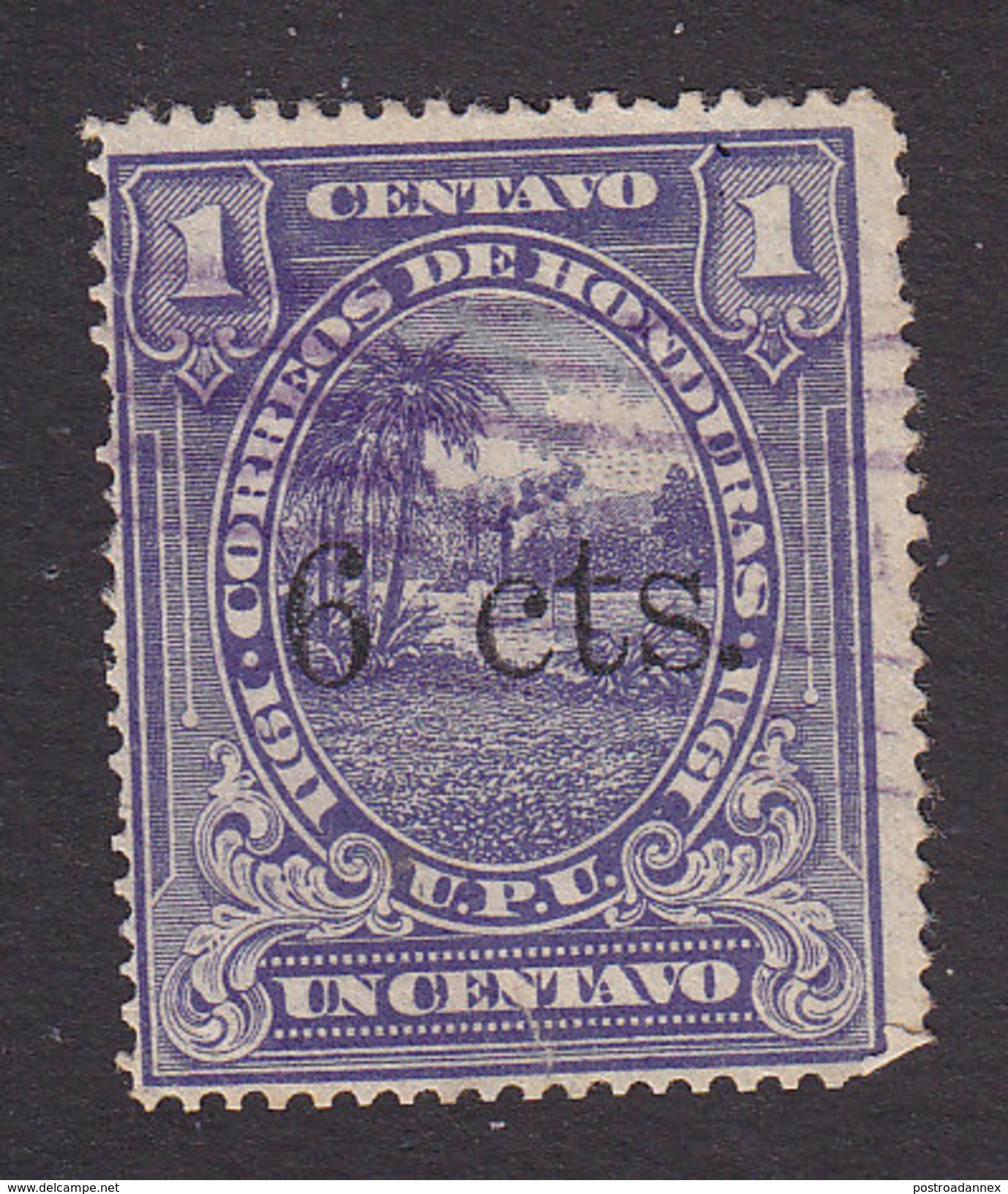 Honduras, Scott #147, Used, Honduran Scene Surcharged, Issued 1913 - Honduras