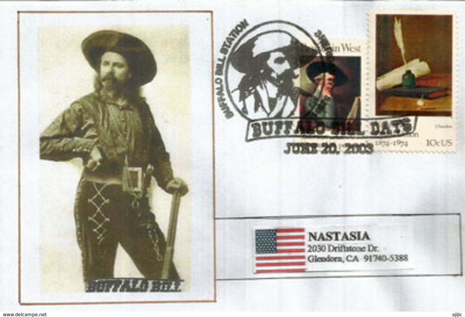 "Buffalo Bill" Cody,Civilian Scout For The US Army (Indian Wars),special Letter From Sheridan County,addressed To Calif - American Indians