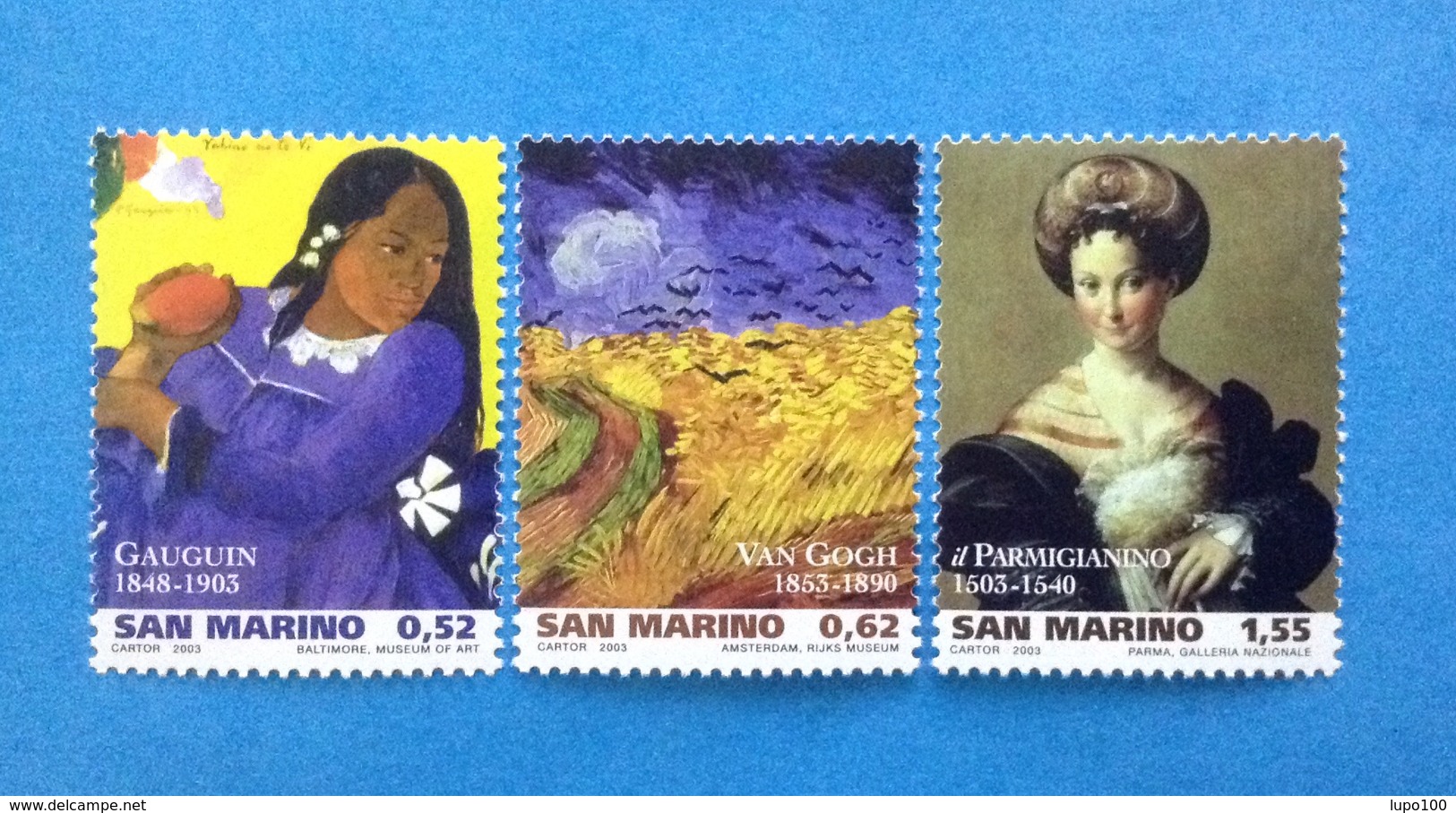 2003 SAN MARINO FRANCOBOLLI NUOVI STAMPS NEW MNH** - GRANDI MAESTRI PITTURA GAUGUIN VAN GOGH PARMIGIANINO - - Nuovi