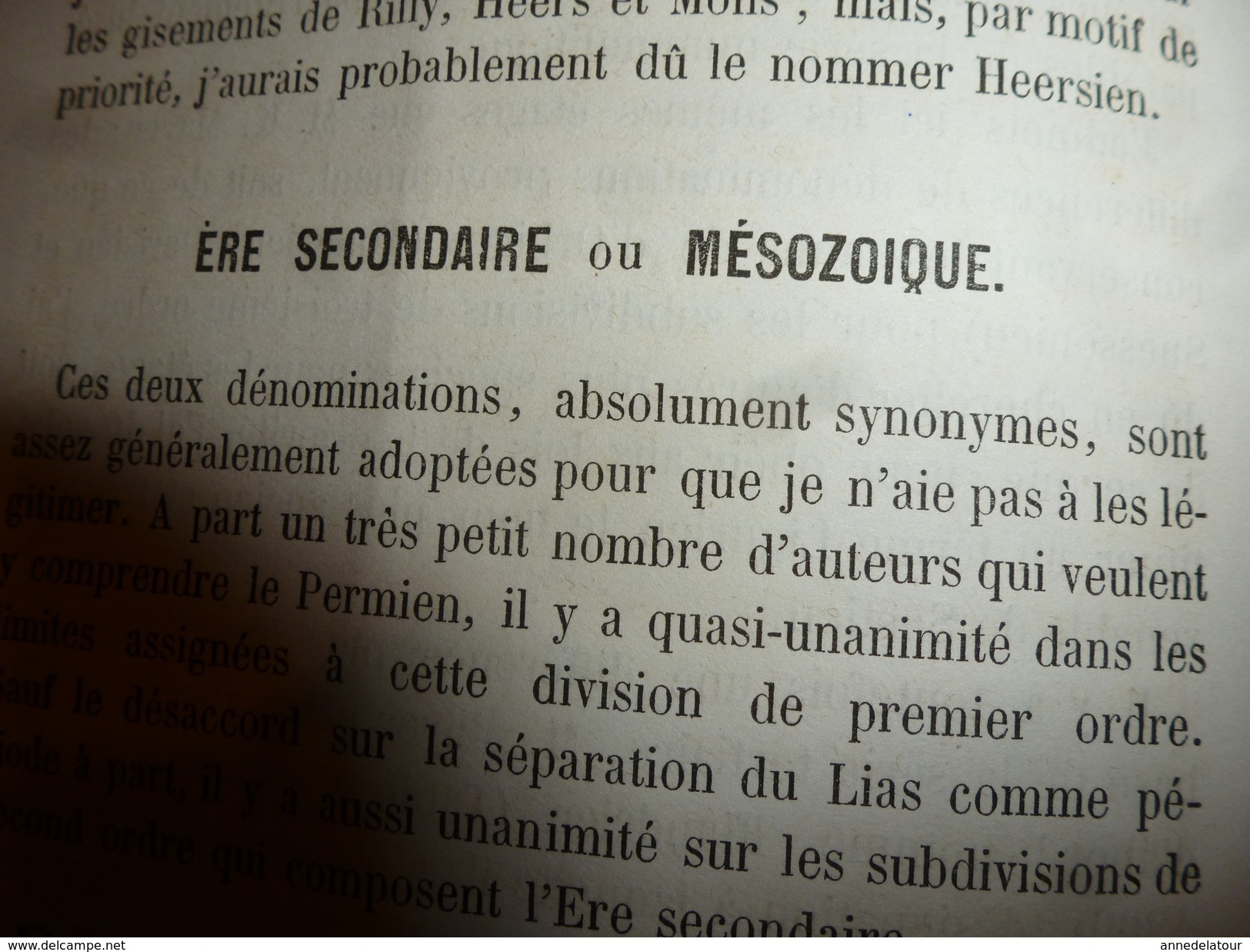 1874 TABLEAU des TERRAINS SEDIMENTAIRES époques PHASE ORGANIQUE du Globe terrestre, Suisse etc, par Renevier - Lausanne