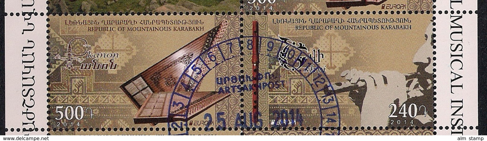 2014  Berg-Karabakh  Mountanious Karabakh Nagorno-Karabakh Mi. 94-5 Used ZD Eurpa  Musikinstrumente. - 2014