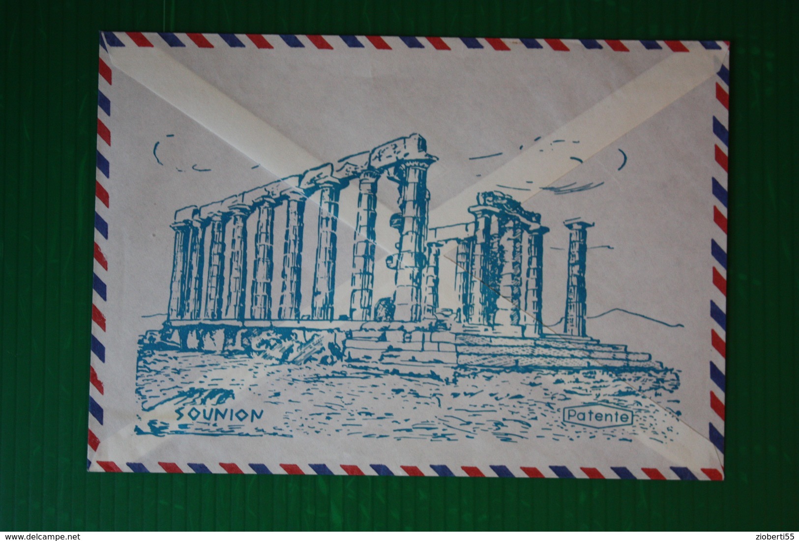 BUSTA POSTA AEREA CON STAMPIGLIATURA TEMPIO CAPO SOUNION - 1963 - Altri & Non Classificati