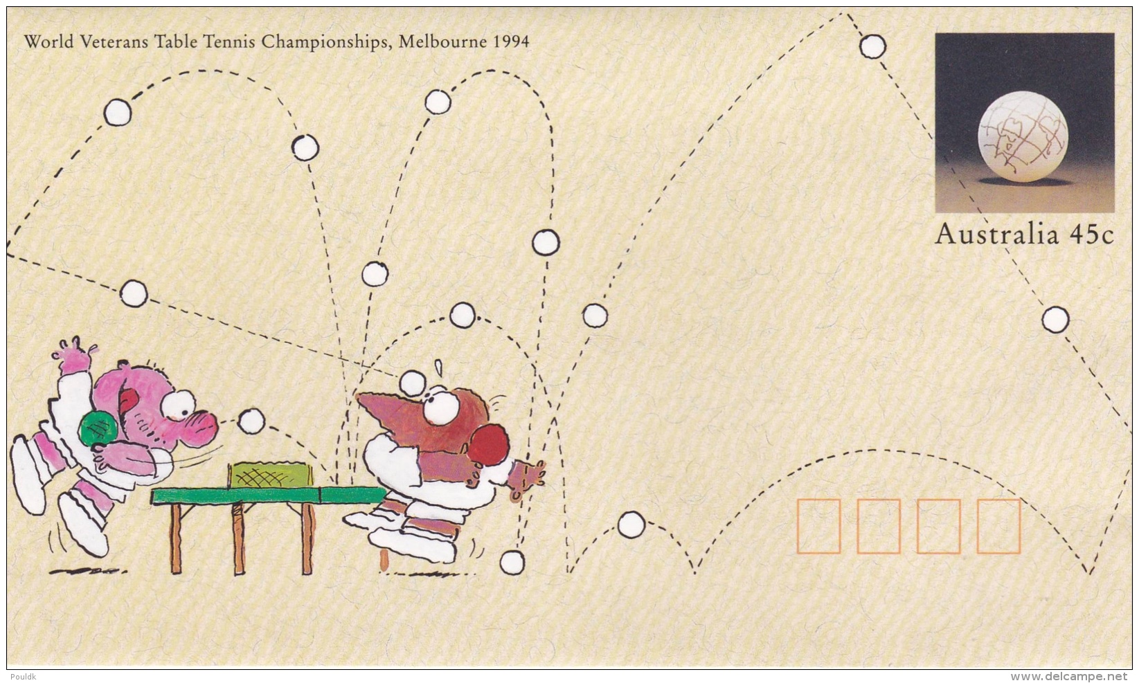 Australia Postal Stationary 1994 World Veterans Table Tennis Championships Melbourne - Mint (T7A5) - Tischtennis