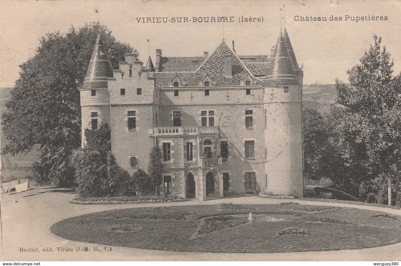 38 VIRIEU-sur-BOURBRE       Le Chateau De Pupetiéres  TB PLAN PAS COURANT 1911 - Autres & Non Classés