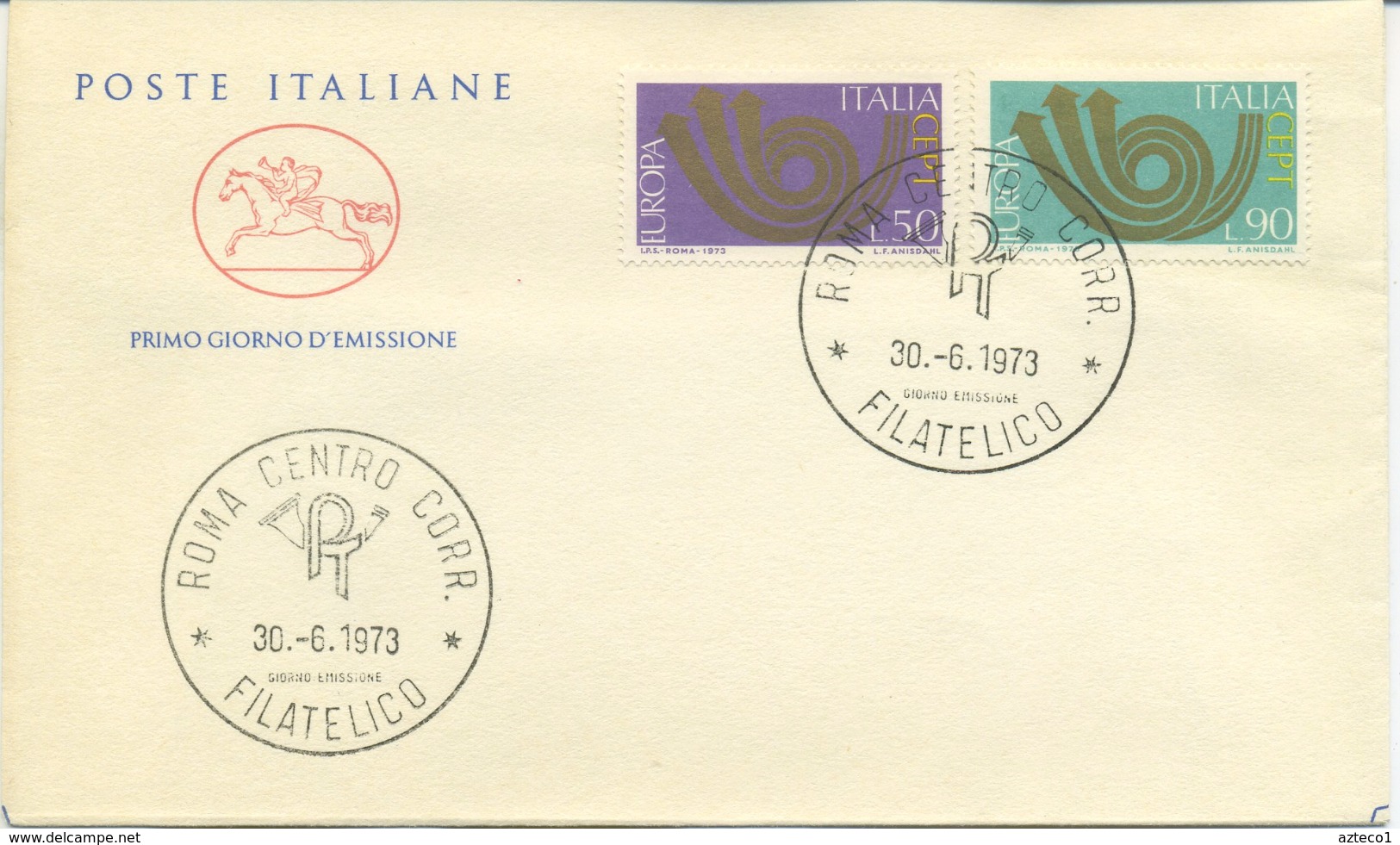 ITALIA - FDC  CAVALLINO  1973 - EUROPA UNITA - CEPT - FDC