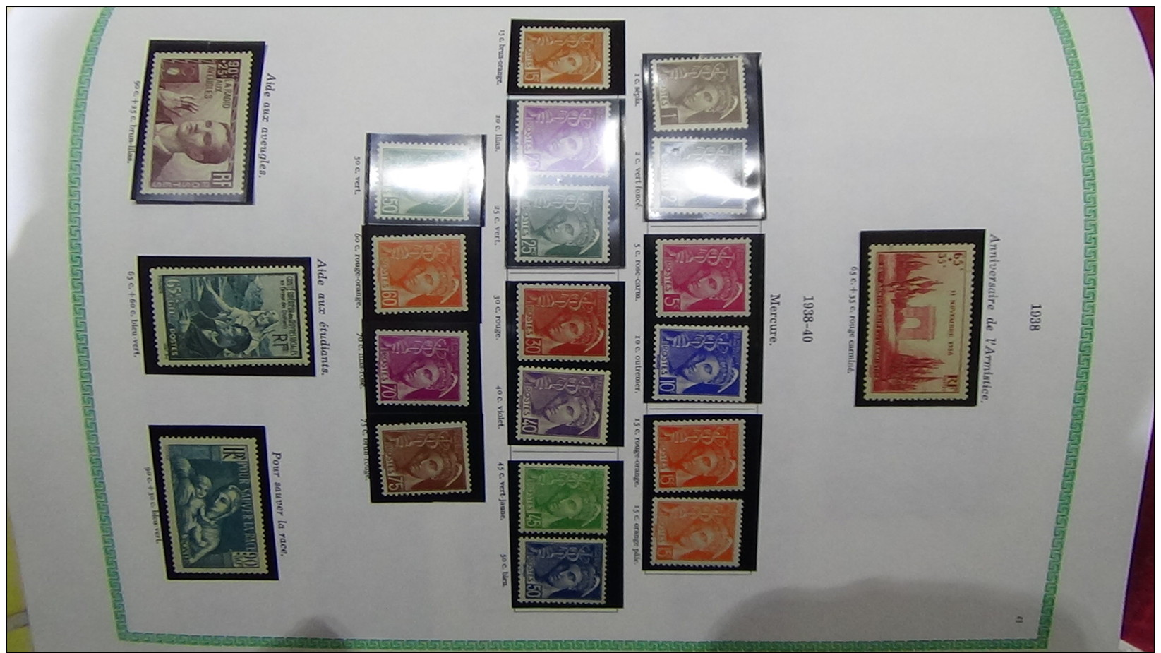 A Album de timbres oblitérés et ** de France dont bonnes petites valeurs années 40. A saisir !!!