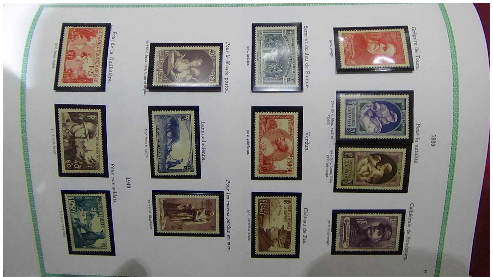 A Album de timbres oblitérés et ** de France dont bonnes petites valeurs années 40. A saisir !!!