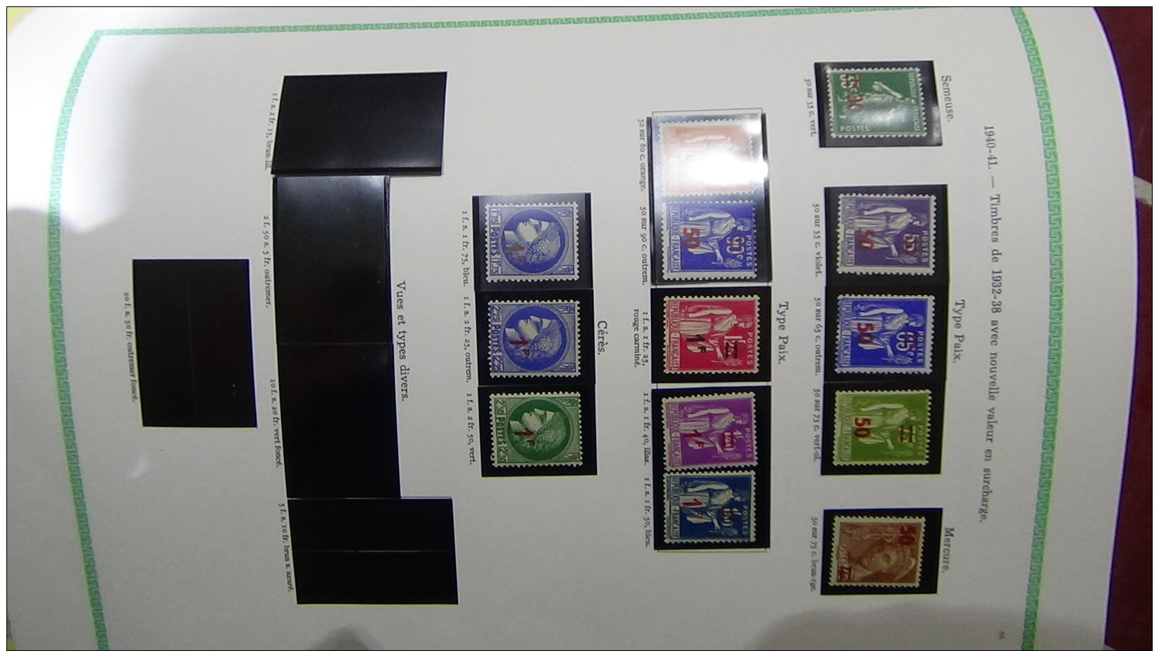 A Album de timbres oblitérés et ** de France dont bonnes petites valeurs années 40. A saisir !!!