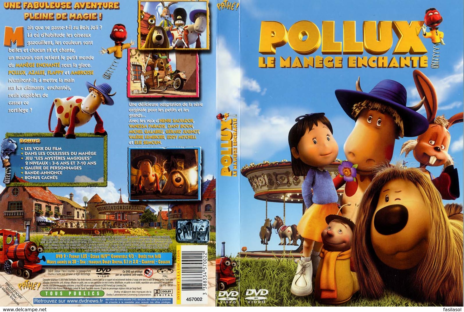 5 Fgurines  Le Manège Enchanté : Pollux - Margote - Ambroise - Jouvence - Zabadie + DVD Le Film (2005) - Autres & Non Classés