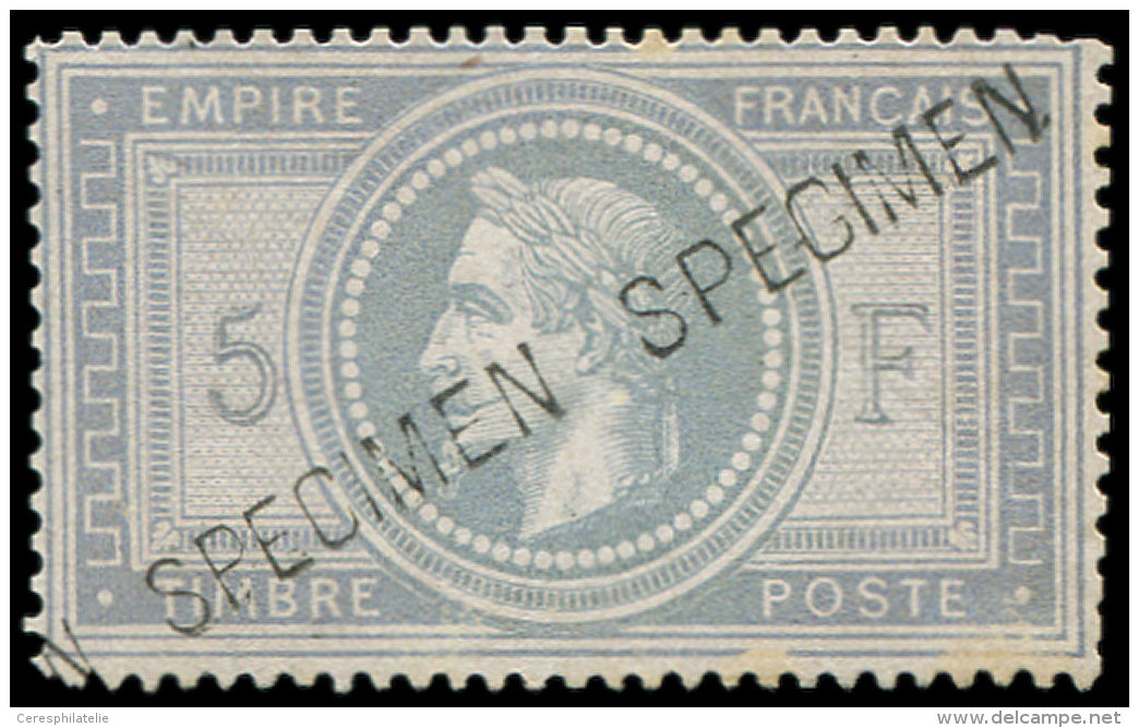 S33h  5f. Violet-gris, Surcharge SPECIMEN 2 Fois En Diagonale, Qqs Dents Courtes, B/TB. C - Autres & Non Classés