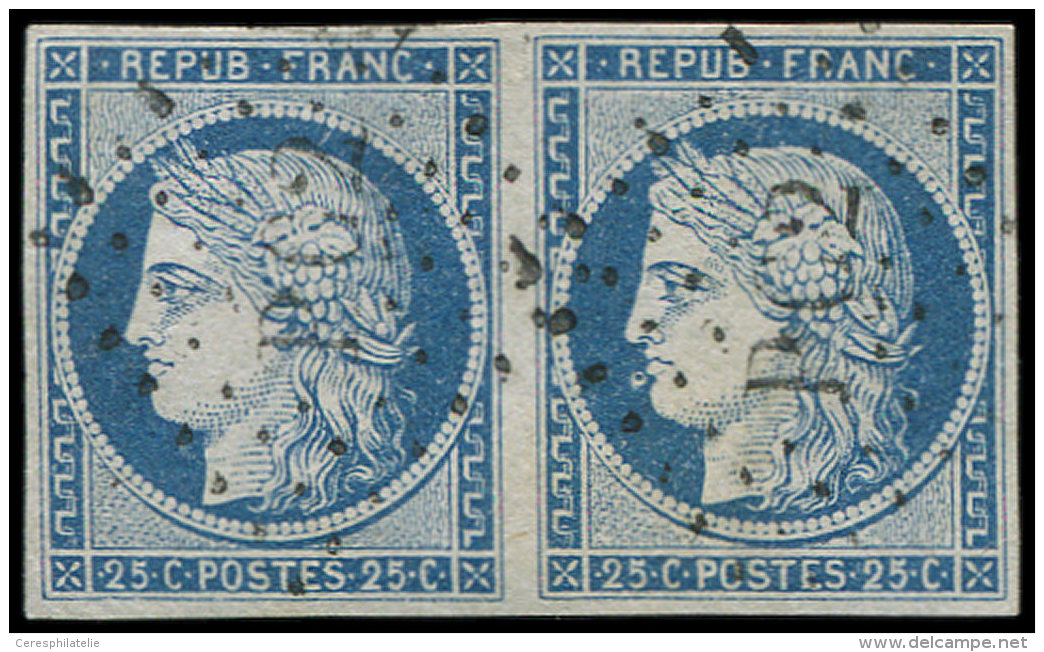 4    25c. Bleu, PAIRE Obl. PC 2, TB - Sonstige & Ohne Zuordnung