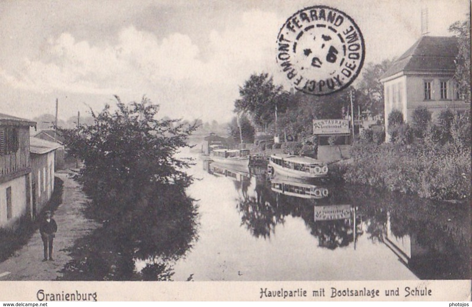 Carte : Oranienburg ,  Havelpartie Mit Bootsanlage Und Schule,    Restaurant   1907    Ed G Börschel - Oranienburg