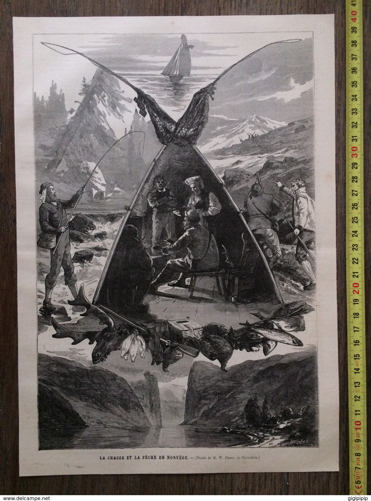 DOCUMENT 1883 LA CHASSE ET LA PECHE EN NORVEGE - Collections