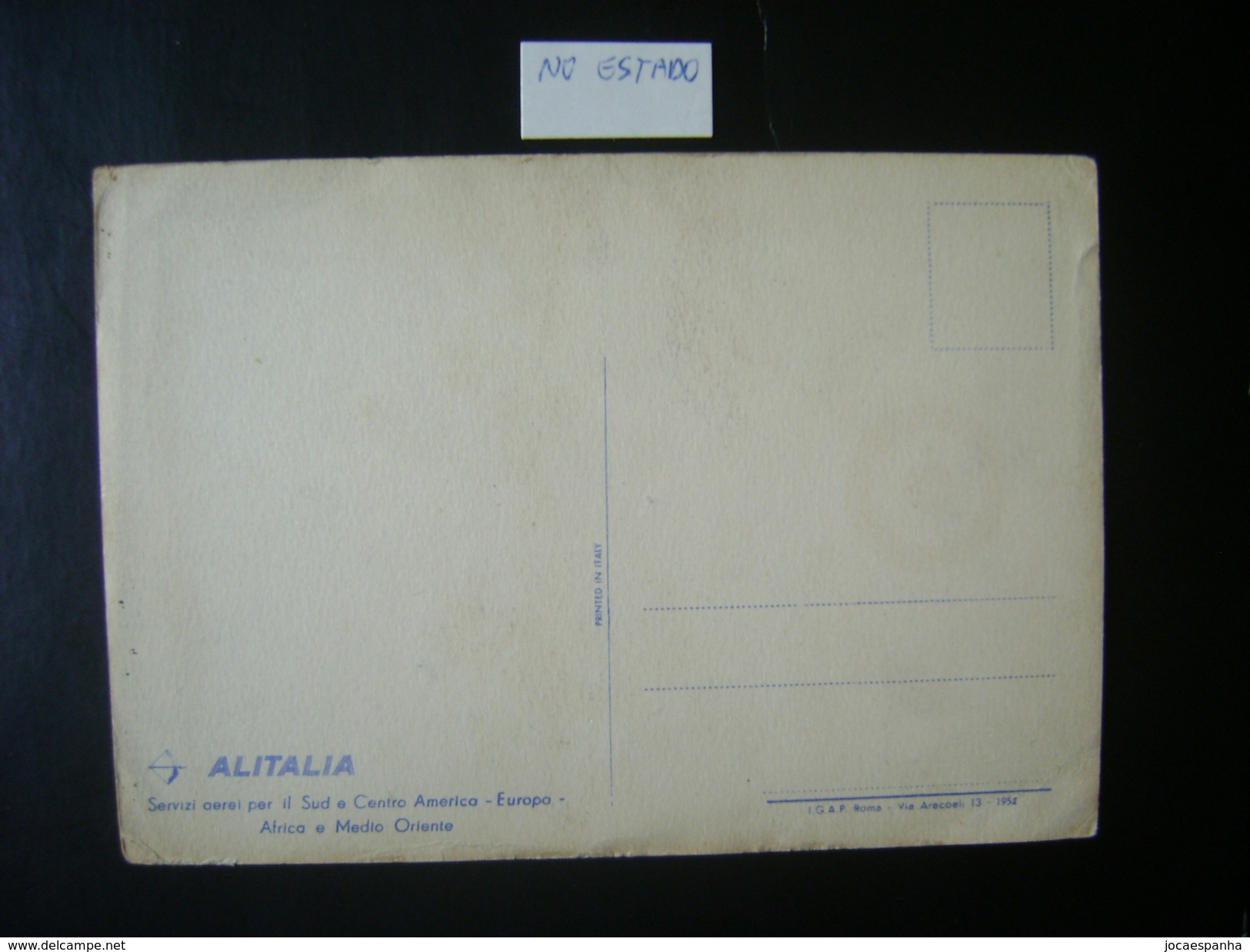 ALITALIA - OFFICIAL BUSINESS POSTCARD IN THE STATE - Dirigeables