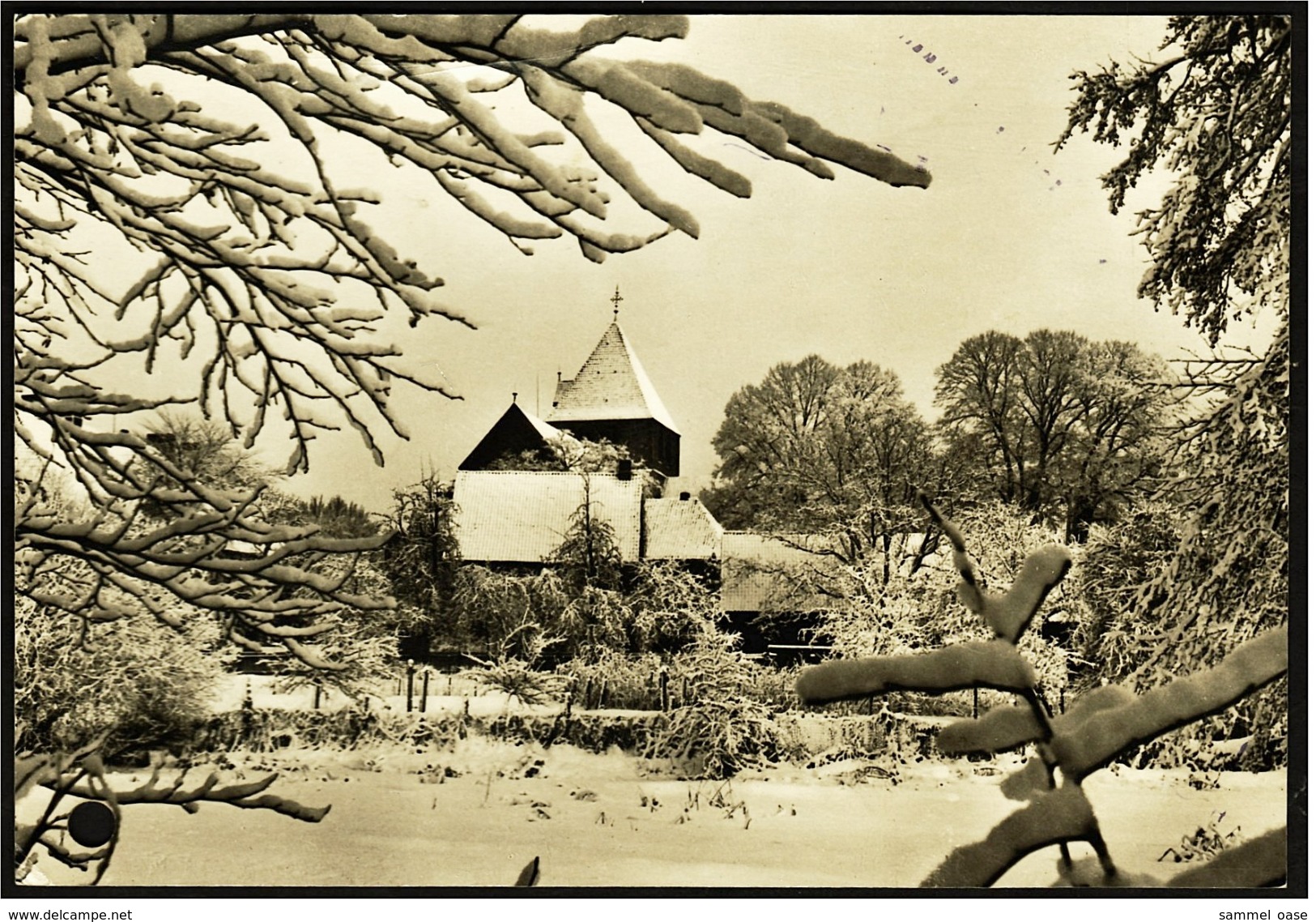 Bassum Stiftskirche Im Winter  -  Ansichtskarte Ca. 1955    (6684) - Weyhe